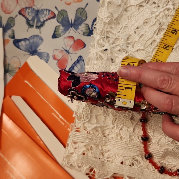 Beaded purse red and multi color - Picture 9 of 10